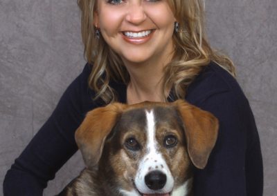 Woman and her Beagle Mix Dog